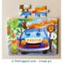 12 Pieces Wooden Jigsaw Puzzle - Police Car