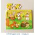 12 Pieces Wooden Jigsaw Puzzle - Mouse and others