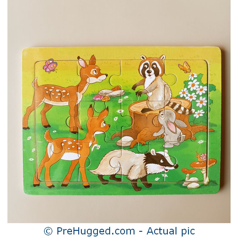 12 Pieces Wooden Jigsaw Puzzle – Deer and others
