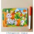 12 Pieces Wooden Jigsaw Puzzle - Rabbits