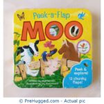 Peek-A-Flap - Moo with 12 Chunky Flaps - PreHugged Children’s Book