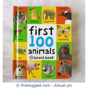 First 100 Animals Board Book - PreHugged Children's Book