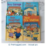 Busy Garage , Busy School , Busy Hospital , Busy Fire Station - PreHugged Children's Book