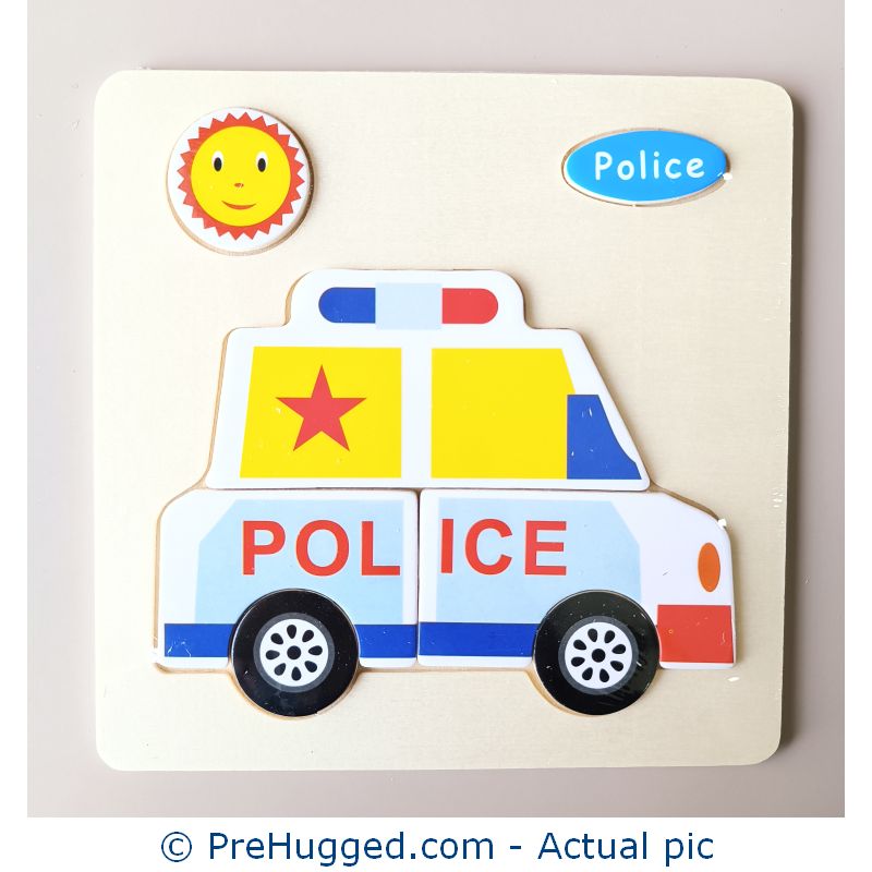 3D Puzzle Wooden Tray – Police Car