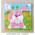 3D Puzzle Wooden Name Tray - Rabbit
