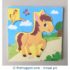 3D Puzzle Wooden Name Tray - Horse