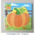 3D Puzzle Wooden Name Tray - Pumpkin