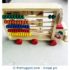 Wooden Alphabetical Beaded Car with Clock