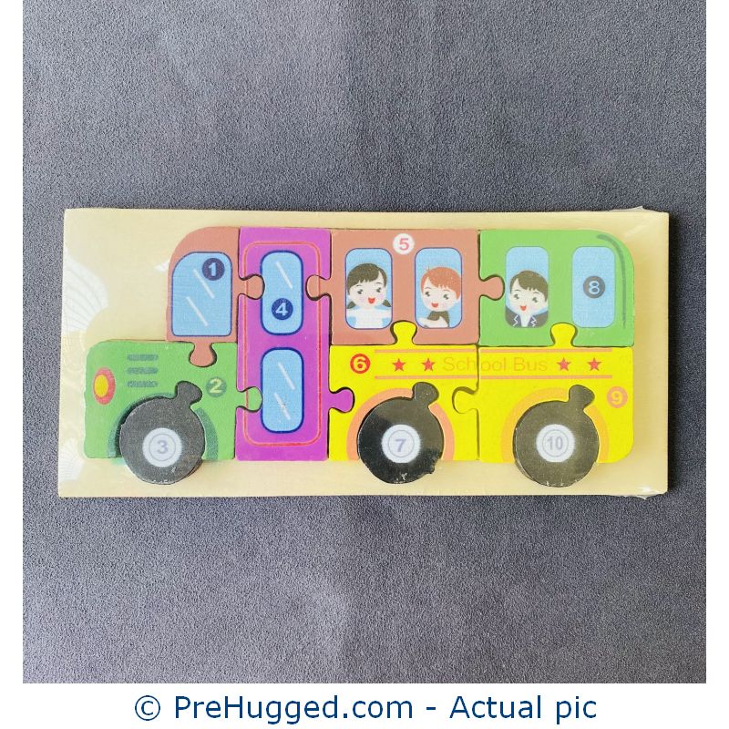 Wooden Chunky Jigsaw Puzzle Tray – School Bus