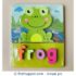 Wooden Chunky Jigsaw Name Puzzle Tray - Frog
