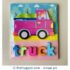Wooden Chunky Jigsaw Name Puzzle Tray - Truck