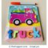 Wooden Chunky Jigsaw Name Puzzle Tray - Truck