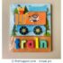 Wooden Chunky Jigsaw Name Puzzle Tray - Train