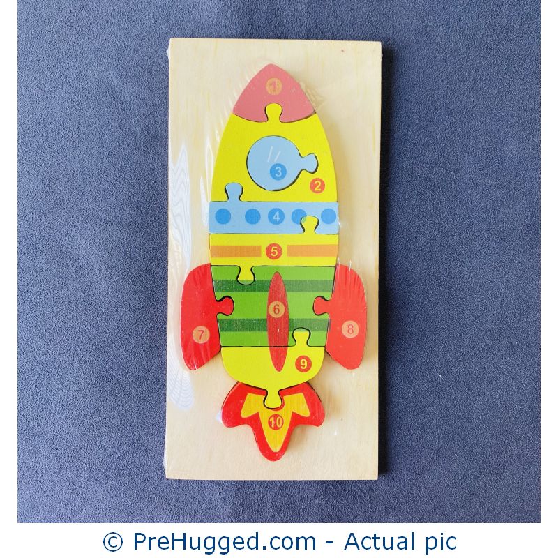 Wooden Chunky Jigsaw Puzzle Tray – Rocket