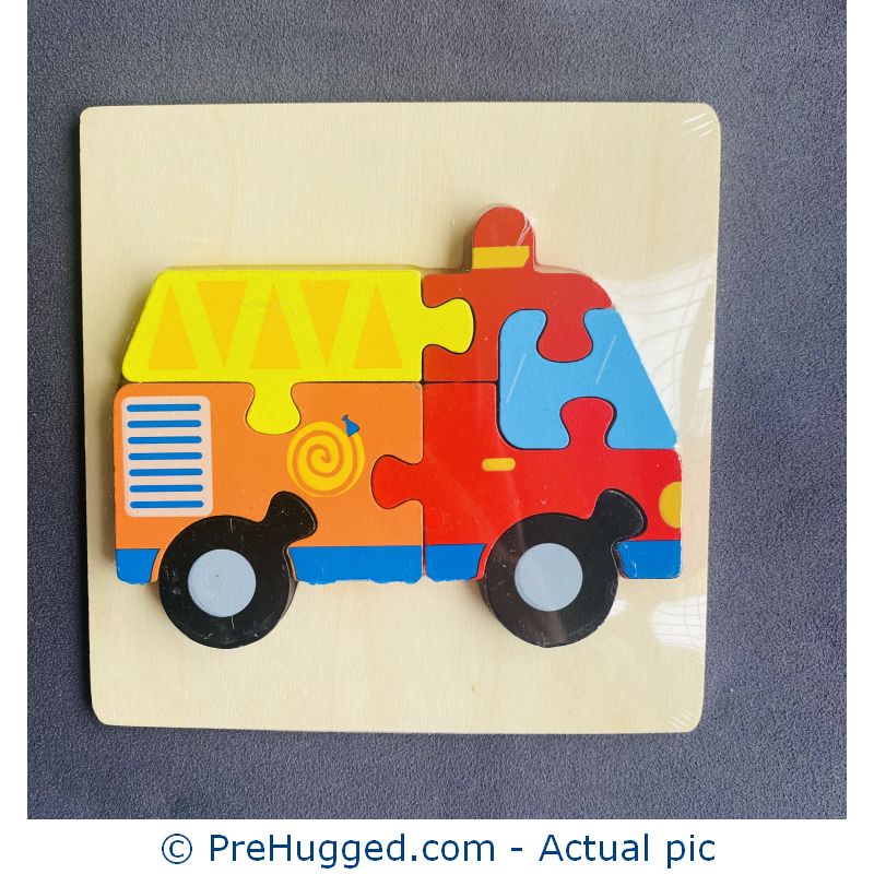 Wooden Chunky Jigsaw Puzzle Tray – Fire Engine