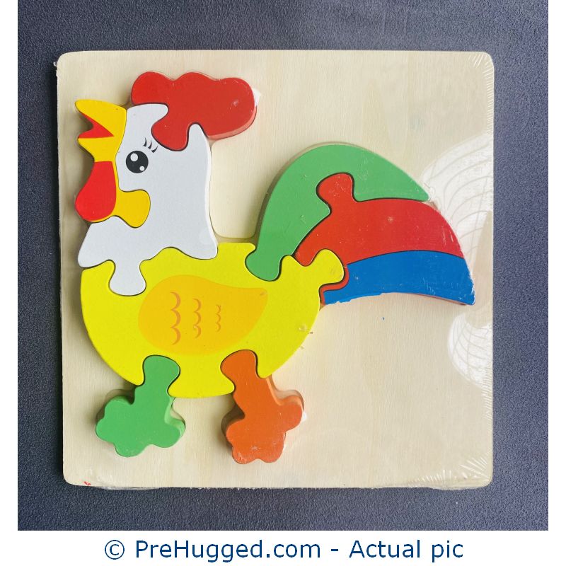 Wooden Chunky Jigsaw Puzzle Tray – Rooster