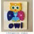 Wooden Chunky Jigsaw Name Puzzle Tray - Owl