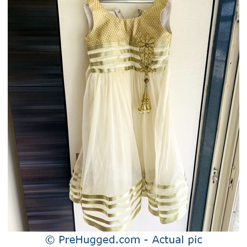 White and Golden 4-5 years Dress