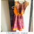 Orange Pattu Pavadai dress 5-6 years