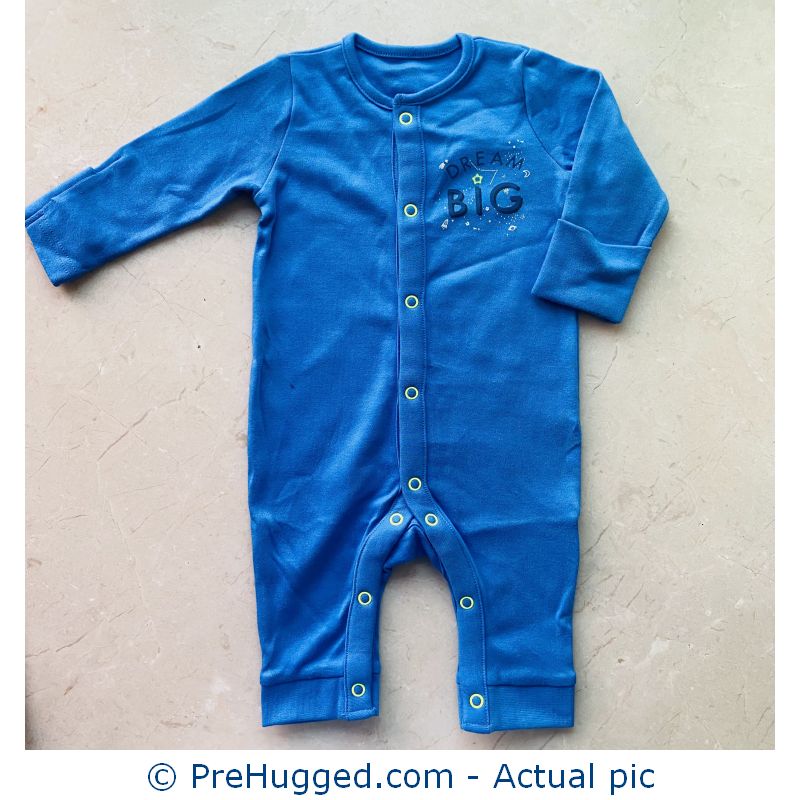 1-3 months Unused Mothercare Footless Sleepsuit – Blue Big Dream