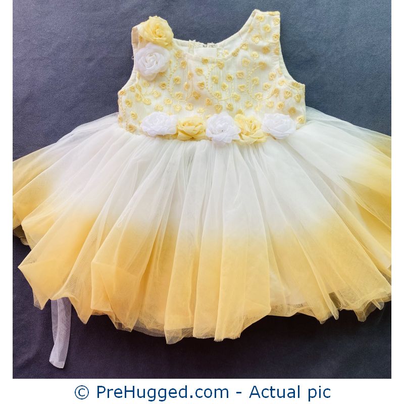 6-12 months White Yellow Party Dress