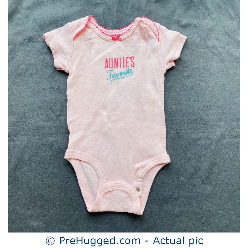Carters 3-6 months Pink Aunties Onsie