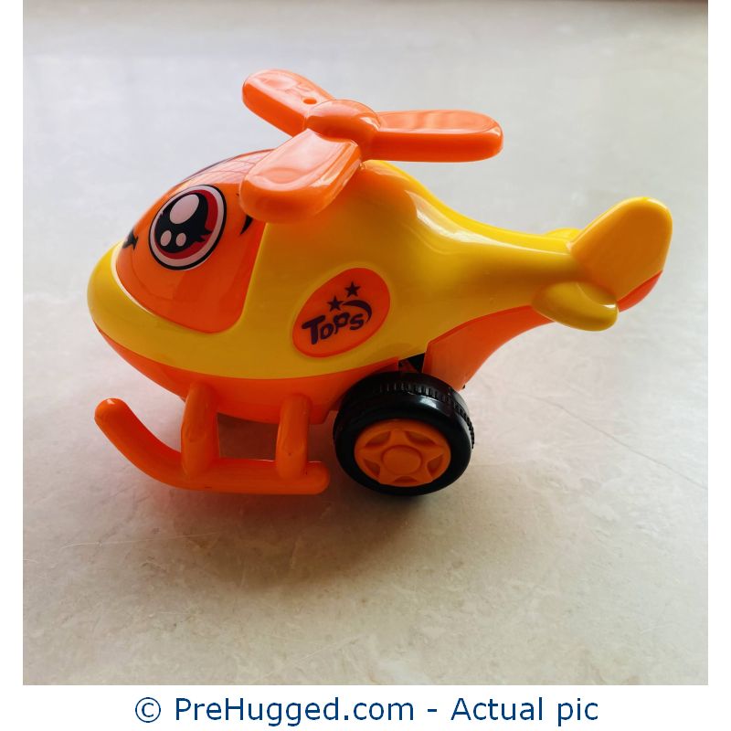 Helicopter Friction Toy Car – Yellow Orange