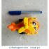 Helicopter Friction Toy Car - Yellow Orange