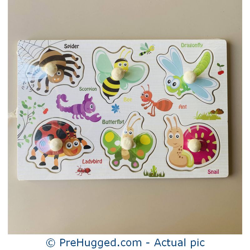 Insects Peg Puzzle with Base Image