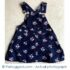 Buy preloved Navy blue and floral print skirt with suspenders