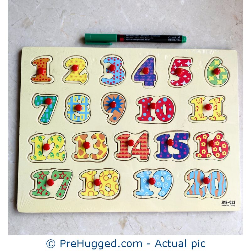Number 1-20 Wooden Peg Puzzle 2