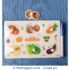 Vegetable Wooden Peg Puzzle with Base Image