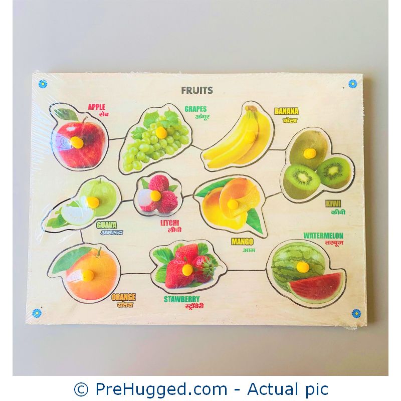 Fruits Wooden Peg Puzzle with Name
