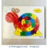 Colourful Learning Educational Puzzle Board - Snail