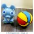 Rubber Bath Toys - Rabbit & Ball