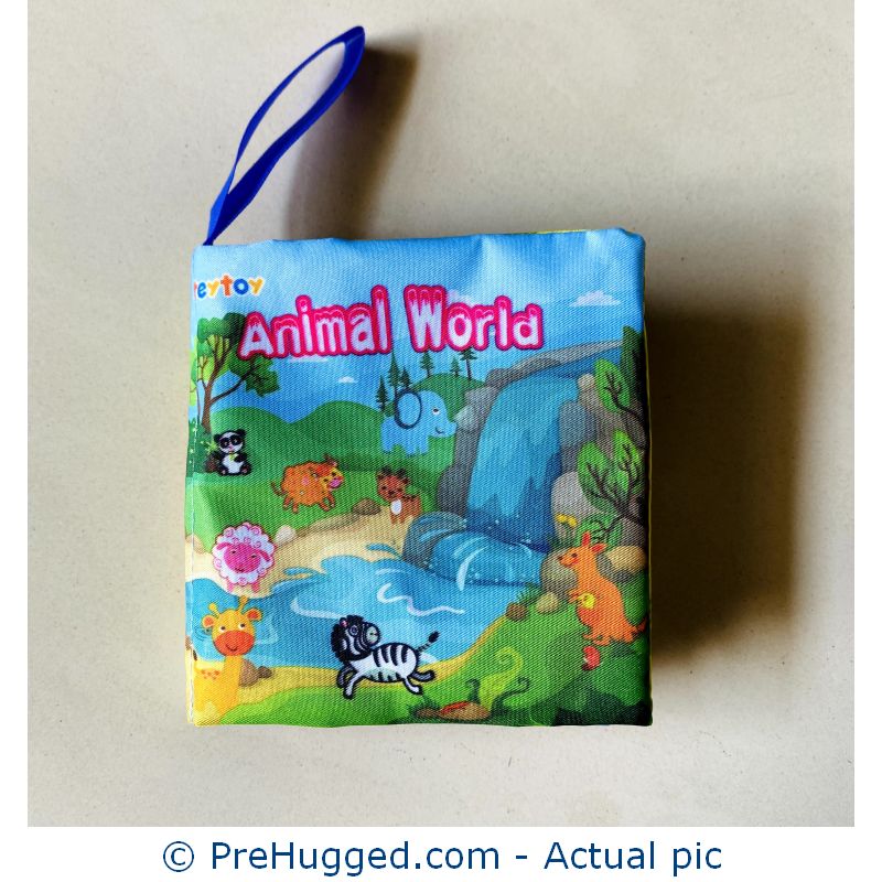 TEYTOY Fabric Baby Cloth Crinkle Soft Books – Animal World
