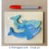 Wooden Chunky Jigsaw Puzzle Tray - Dolphin Family