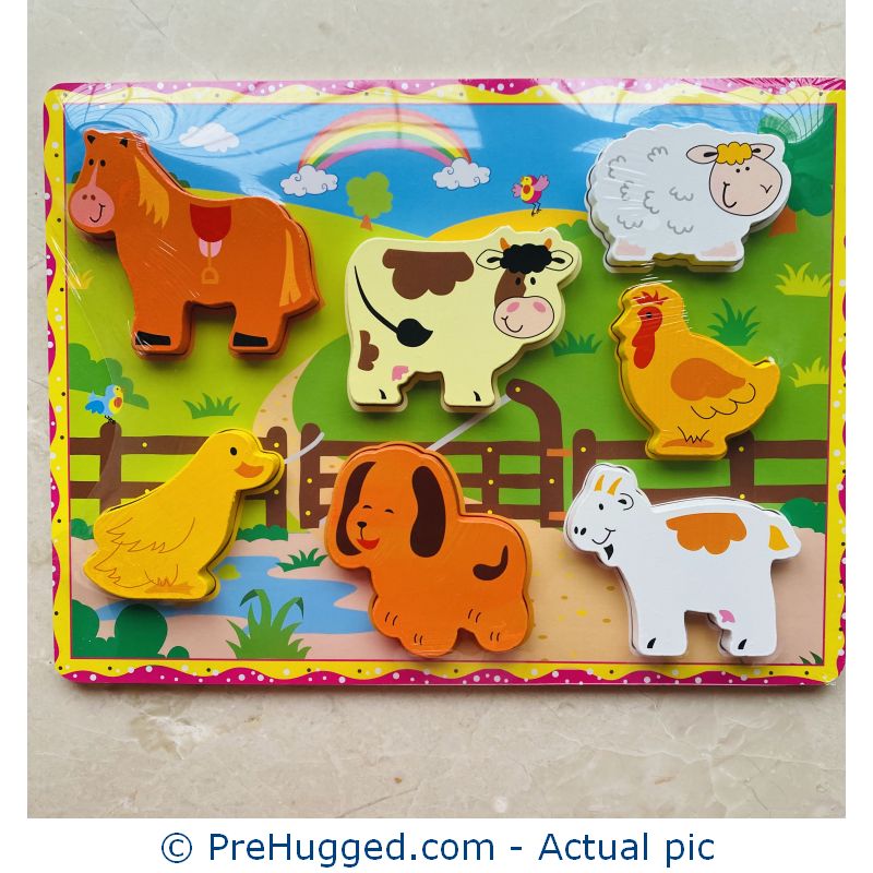 Buy Wooden Domestic Animals Chunky Puzzle - PreHugged.com