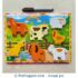 Wooden Domestic Animals Chunky Puzzle