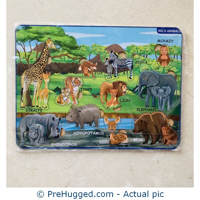 Wooden Insert Puzzle Tile – Wild Animals