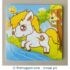 9 Pieces Wooden Jigsaw Puzzle - Pony
