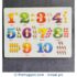Wooden Peg Puzzle - Numbers 1 to 10