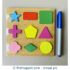 Wooden Geometric Seriation Puzzle Board - 3 layers