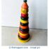 Wooden Stacker Toy with Multiple Colourful Stacking Rings - New