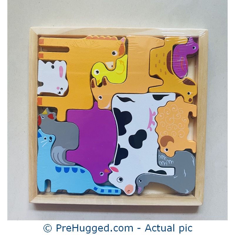 Farm Animals Wooden Tetris